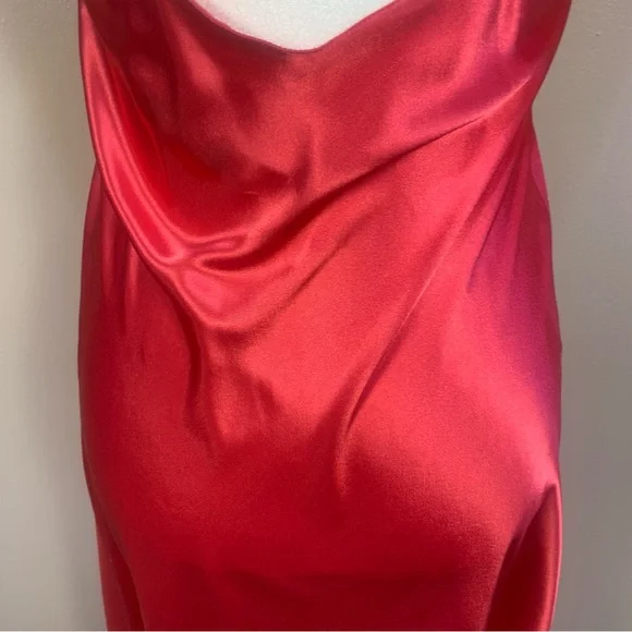 Christian Dior VTG Satin Logo Embroidered Full Length Slip Dress - Picture 8 of 15